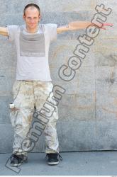 Whole Body Man T poses White Casual Slim